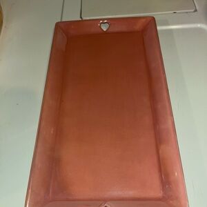 Rectangular Pink Ceramic Tray